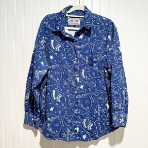 Vintage Rancho Deluxe Western Cowgirl Shirt Size Large